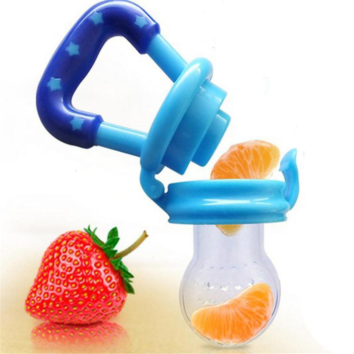 Food Pacifier + Feeder Spoon / Fresh Fruit Food Baby , Random Color