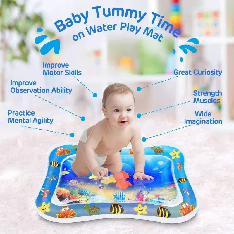 Leakproof Tummy Time Water Mat for Kids – Random Color
