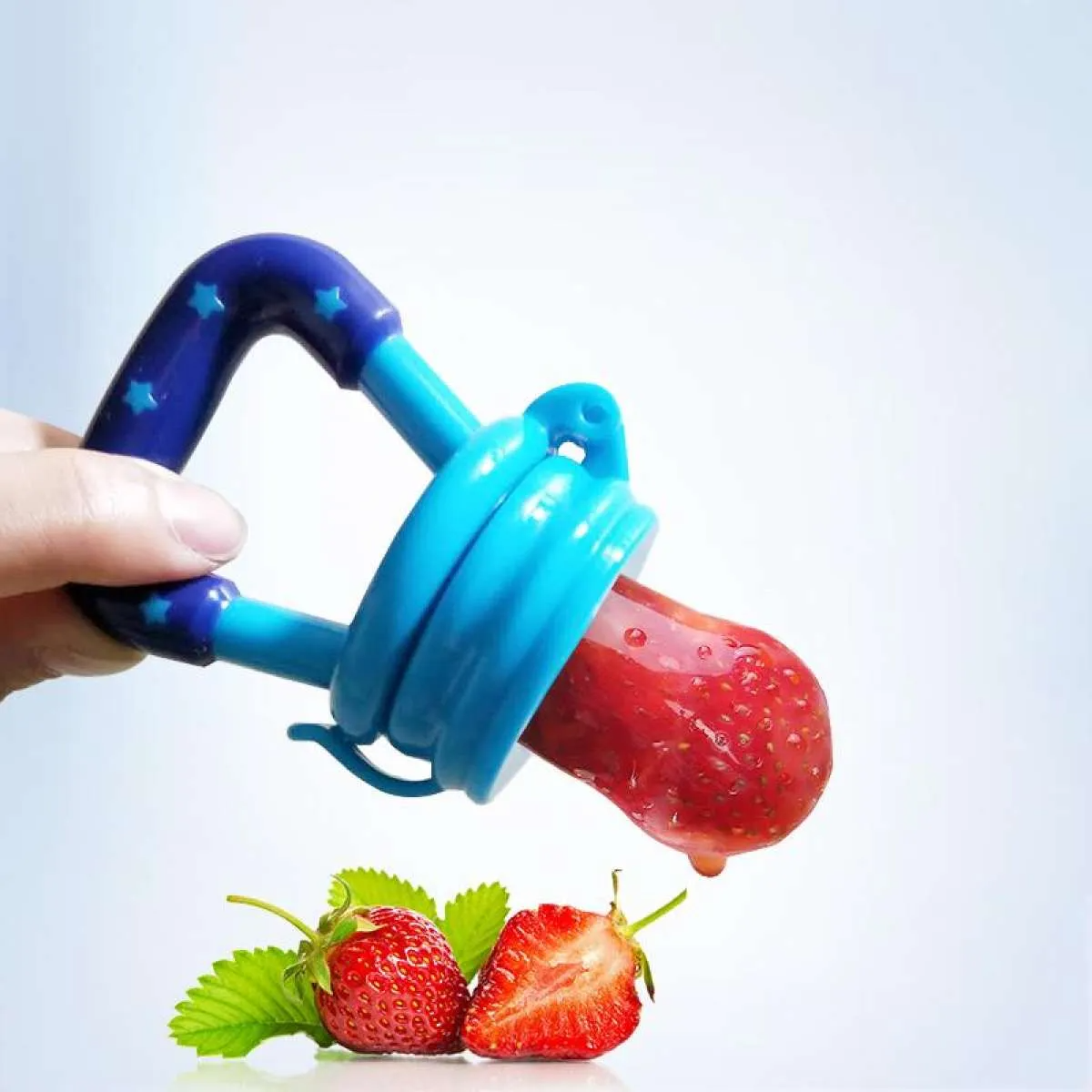 Food Pacifier + Feeder Spoon / Fresh Fruit Food Baby , Random Color