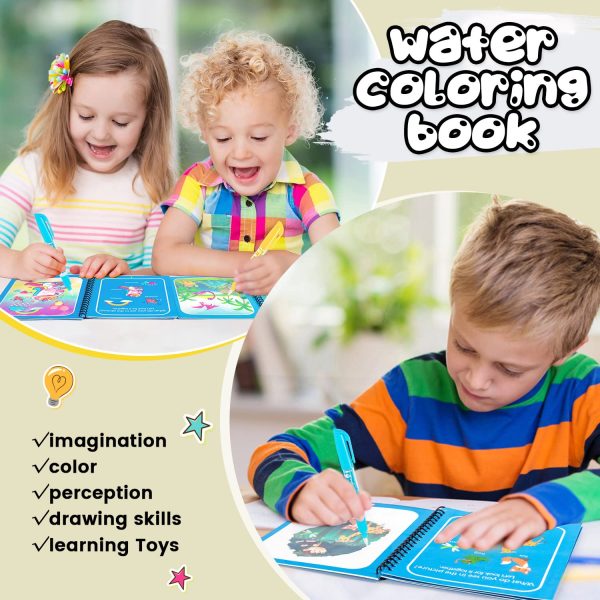 Magic Water Coloring Book with Pen