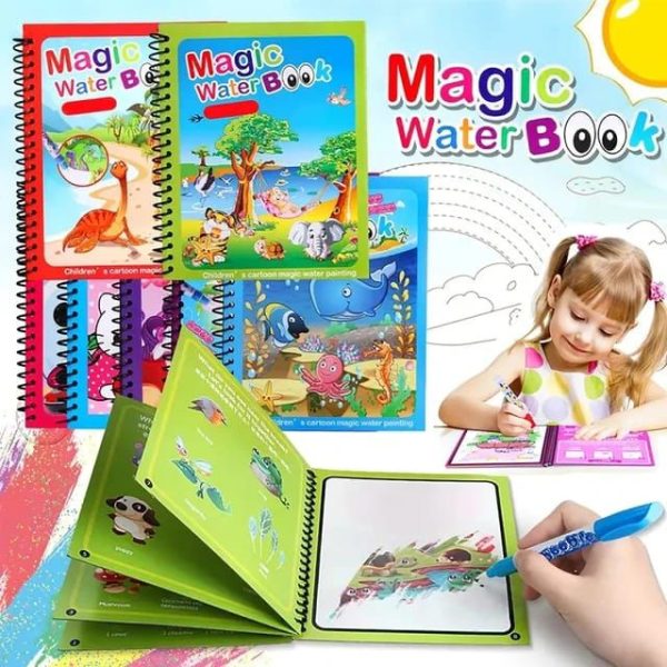 Magic Water Coloring Book with Pen