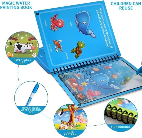 Magic Water Coloring Book with Pen